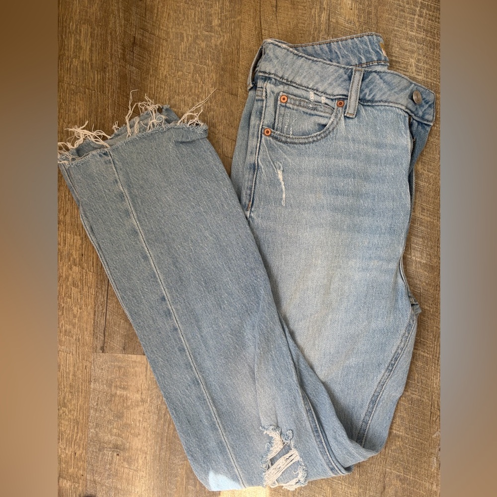 Classic Blue Distressed Women Jeans Maurices